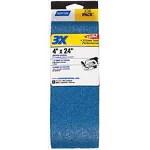 Norton 49274 Sanding Belt, 4 in W, 24 in L, 120 Grit, Very Fine, Zirconium Alumina Abrasive
