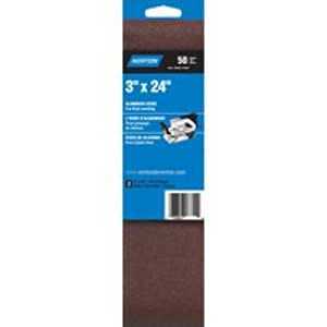 Norton 07660748630 Sanding Belt, 3 in W, 24 in L, 50 Grit, Coarse, Aluminum Oxide Abrasive