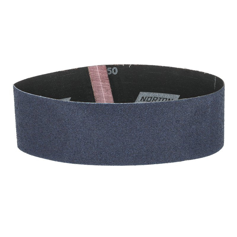 Norton 07660749612 Sanding Belt, 3 in W, 21 in L, 50 Grit, Coarse, Zirconia Aluminum Abrasive