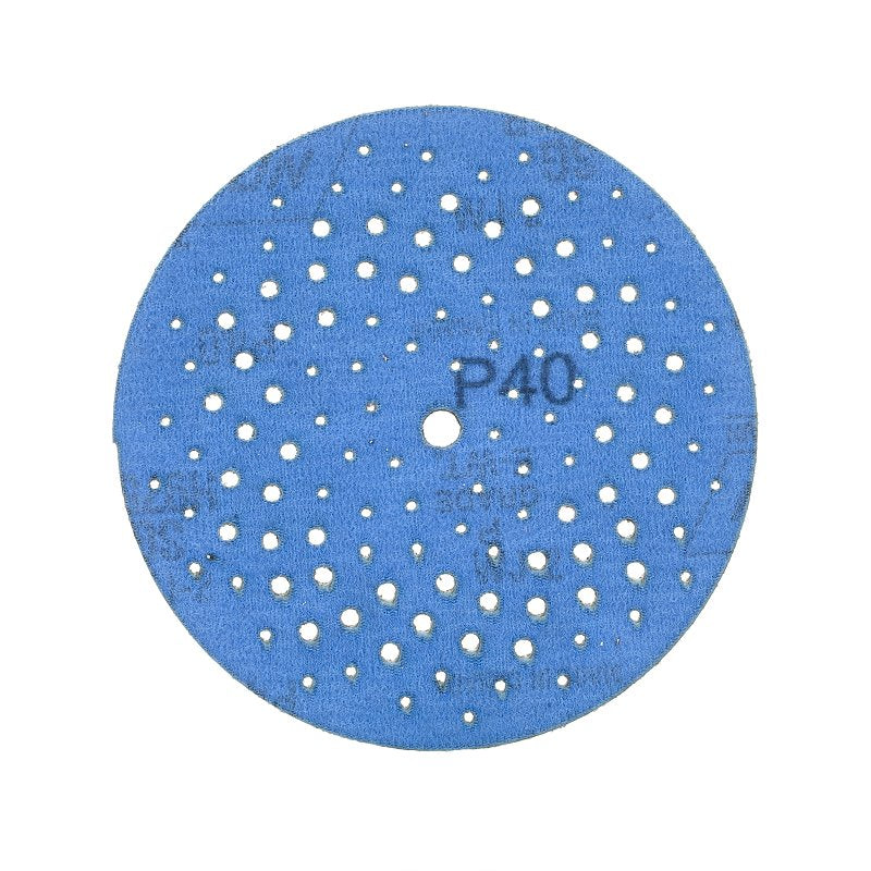 Norton 07660703234 Sanding Disc, 5 in Dia, 11/16 in Arbor, 40 Grit, Extra Coarse, Alumina Ceramic Abrasive, Spiral