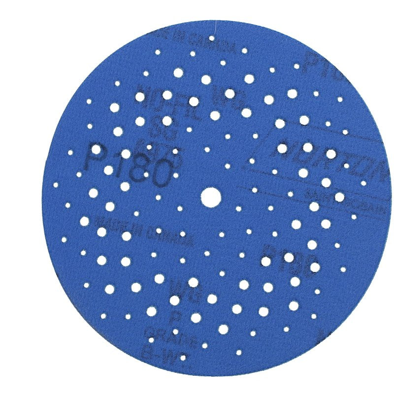 Norton 07660704037 Sanding Disc, 5 in Dia, 11/16 in Arbor, P180 Grit, Fine, Alumina Ceramic Abrasive, Paper Backing
