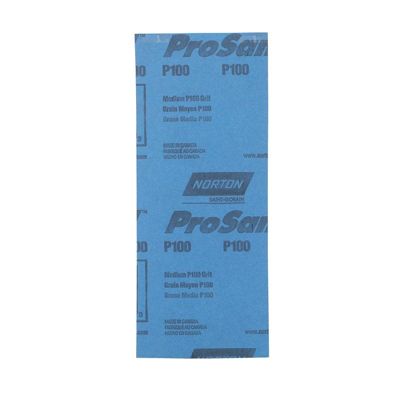 Norton ProSand A259PS Series 68536 Sandpaper, 3-2/3 in W, 9 in L, 100 Grit, Medium, Aluminum Oxide Abrasive