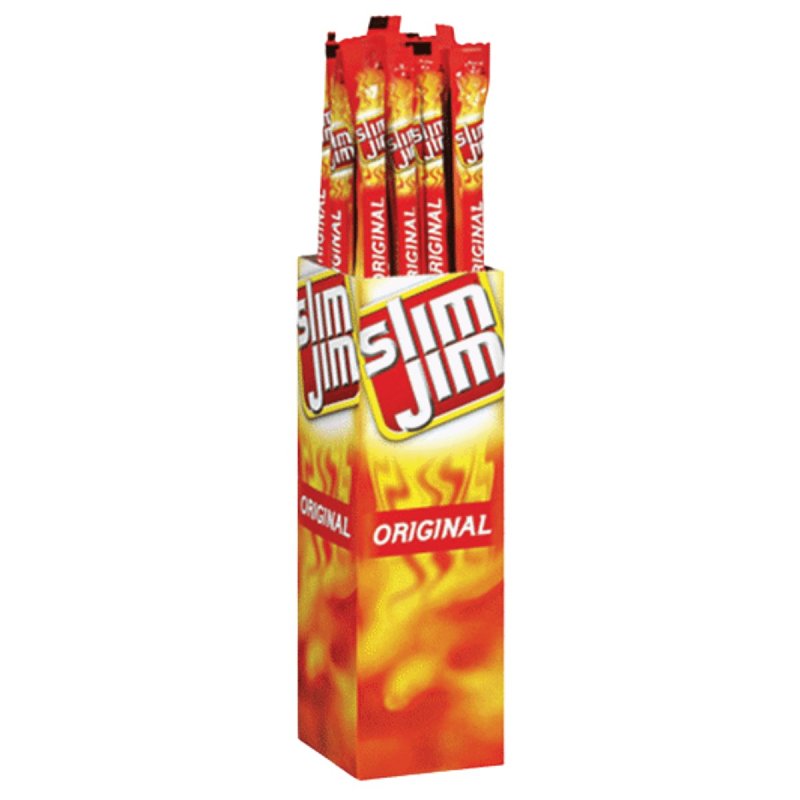 Slim Jim 11700 Giant Meat Snack, Stick, Original, Smoked, 0.97 oz, Pack of 24