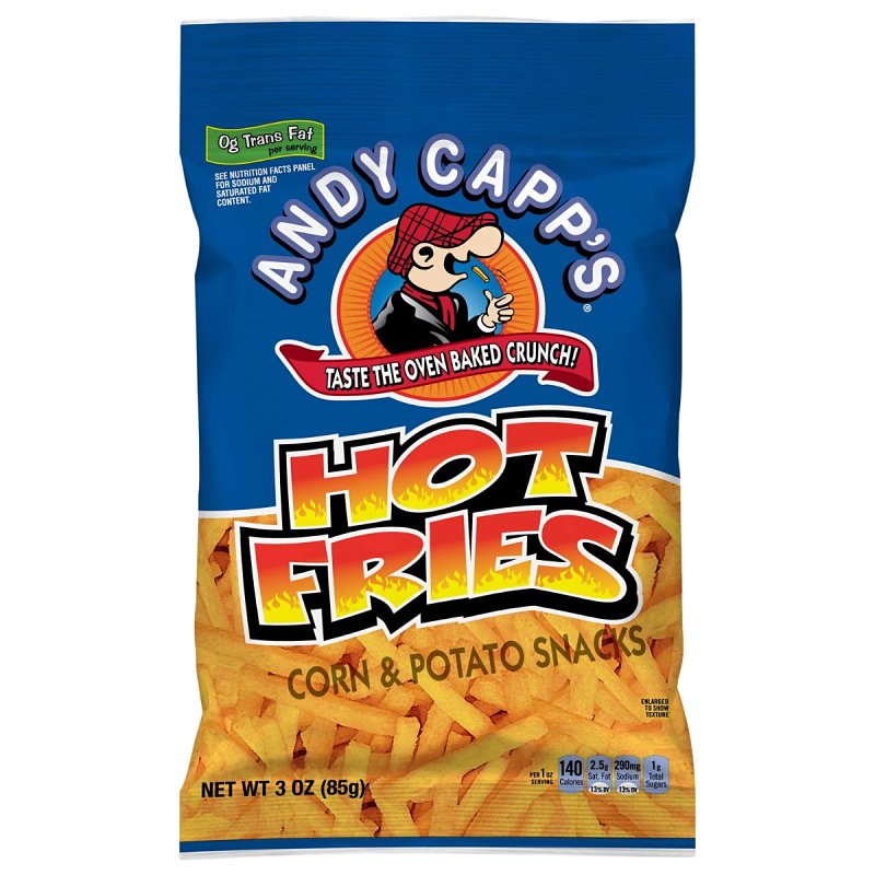 Andy Capp's 2620047159 Hot Fries, 3 oz Pack, Pack of 12