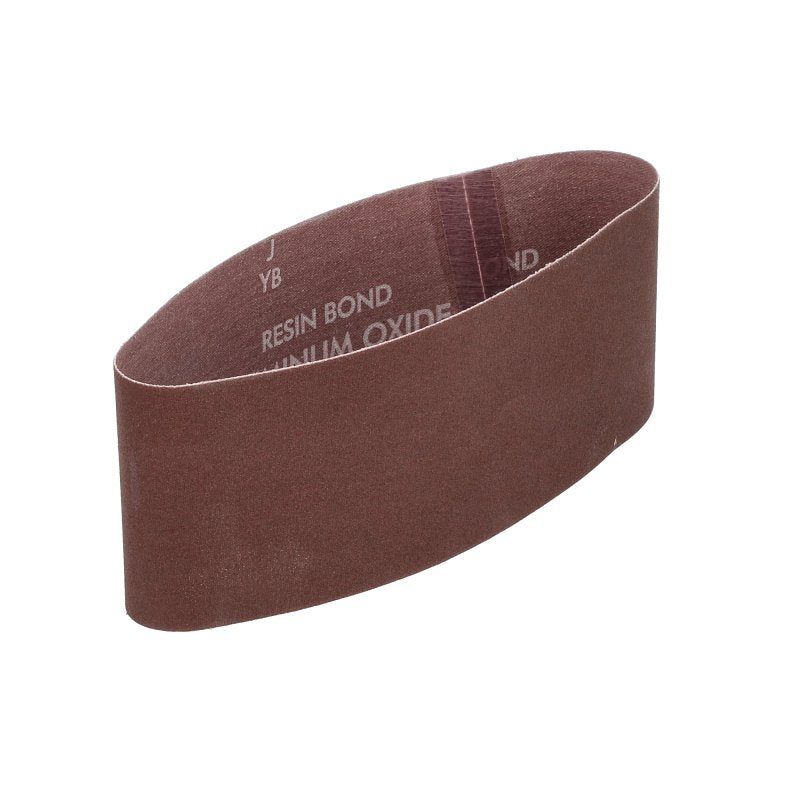 Norton Metalite 07660702244 Cloth Portable Sanding Belt, 3 in W, 18 in L, 120 Grit, Medium, Aluminum Oxide Abrasive