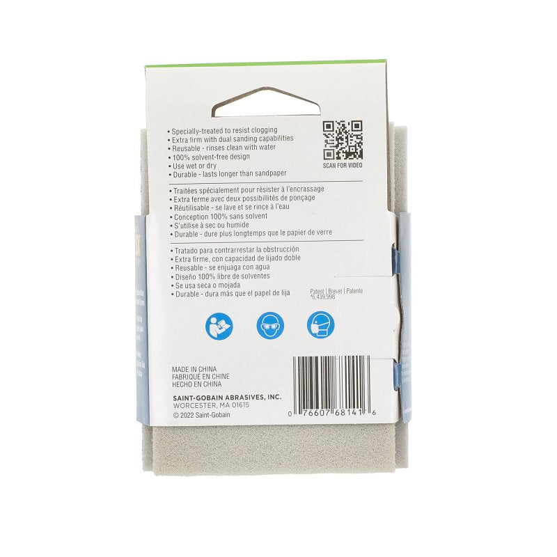 Norton ProSand 07660768141 Drywall Corner Sanding Sponge, 4-1/2 in L, 2-3/4 in W, 2-3/4 in Thick