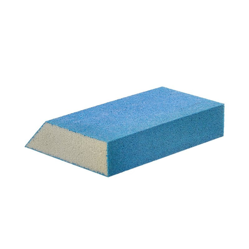 Norton ProSand 68463 Single Angle Sanding Sponge, 4-1/2 in L, 3-1/2 in W, 180 Grit, Fine, Aluminum Oxide Abrasive