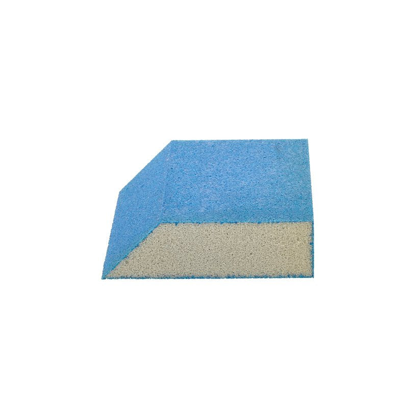 Norton ProSand 68463 Single Angle Sanding Sponge, 4-1/2 in L, 3-1/2 in W, 180 Grit, Fine, Aluminum Oxide Abrasive