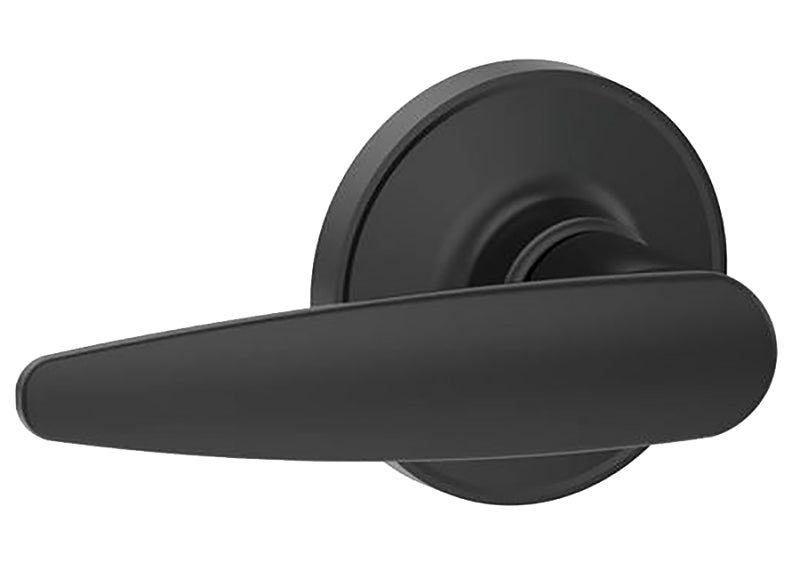 Schlage J Series J10 DOV 622 Passage Lever, Mechanical Lock, Matte Black, Metal, Residential, 3 Grade, ADA Compliant