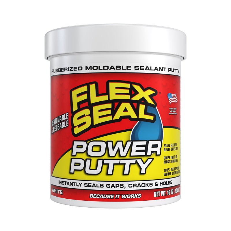 Flex Seal PPFSWHTR16 Power Putty, White, 16 oz Tub