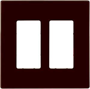 Eaton PJ Series PJS262RB-SP-L Wallplate, 4.87 in L, 4.94 in W, 2 -Gang, Polycarbonate, Red, Oil-Rubbed Bronze, Pack of 6