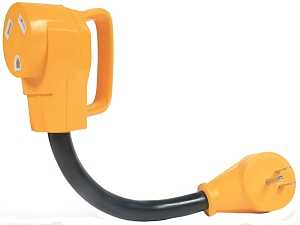 Camco USA 55163 Dogbone Adapter, 15, 30 A, 125 V, Male, Female