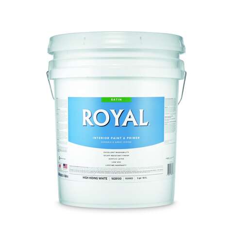 Royal Satin High Hiding White Paint and Primer Interior 5 gal
