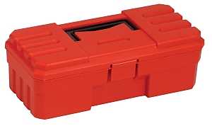 Quantum Storage Systems RTB12 Tool Box, Polypropylene, Red, 12 in L x 5-1/2 in W x 4 in H Outside