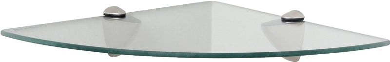 Knape & Vogt KT-0134-1212SN Corner Shelf Kit, 25 lb, 1-Shelf, 12 in OAW, 12 in OAD, 2-1/4 in OAH, Satin Nickel