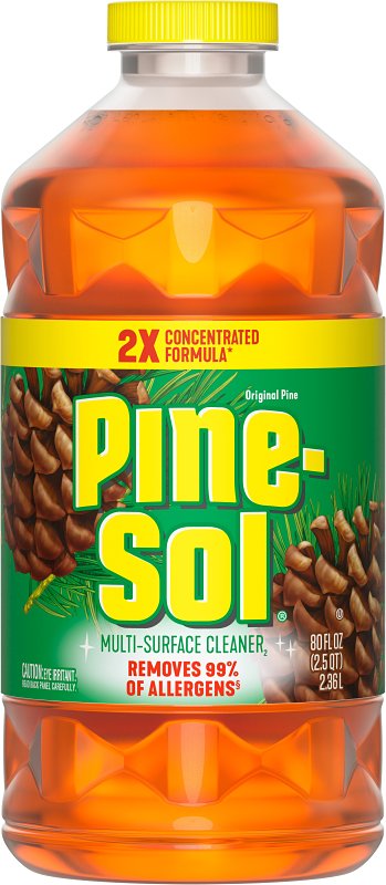 Pine-Sol 10041294601600 Multi-Surface Cleaner and Disinfectant, 80 oz Bottle, Liquid, Original Pine, Pack of 6