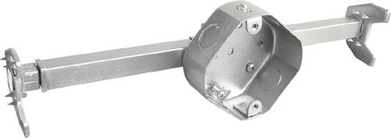 Southwire 54151-FANOW-UPC Ceiling Fan Box, 4 in W, 1-1/2 in D, 3-Knockout, Steel, Silver, Galvanized