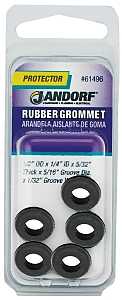 Jandorf 61496 Grommet, Rubber, Black, 5/32 in Thick Panel