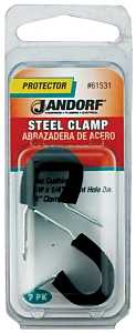 Jandorf 61531 Cushion Clamp, 3/8 in Max Bundle Dia, 1/2 in W, Rubber/Steel, Black