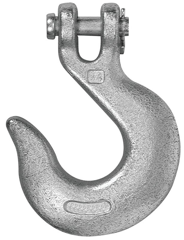 Campbell T9401824 Clevis Slip Hook, 1/2 in, 9200 lb Working Load, 43 Grade, Steel, Zinc-Plated
