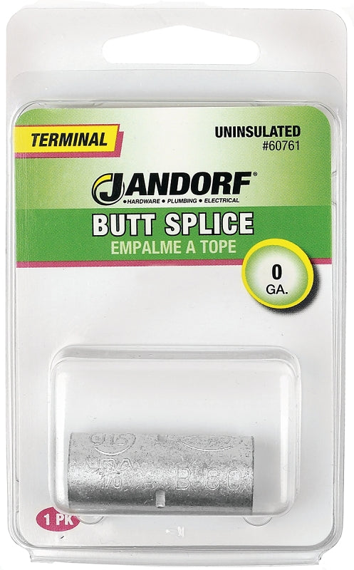 JANDORF 60761 High-Temperature Butt Splice Connector, 2/0 AWG Wire, Copper Contact, Yellow
