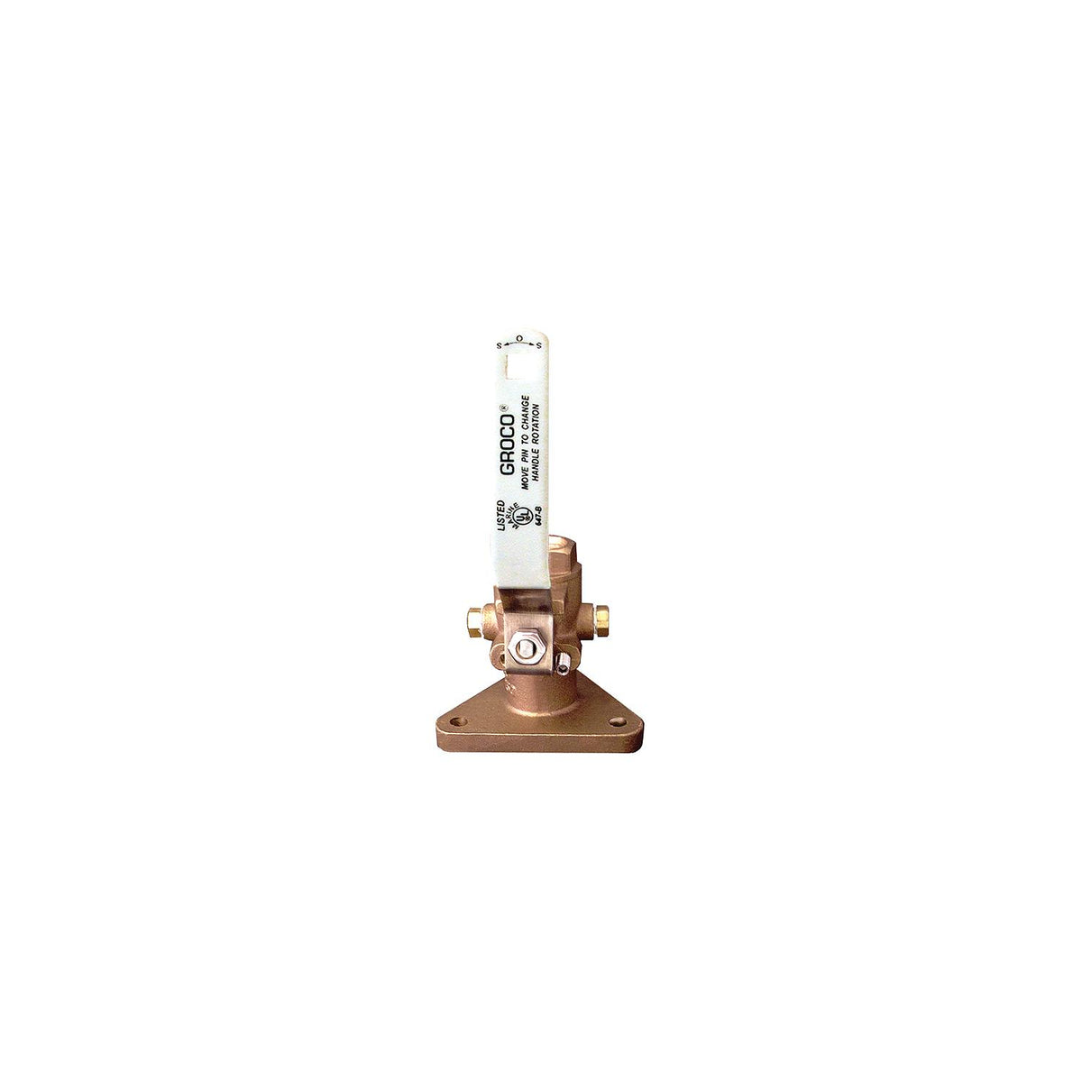 Groco FBV Bronze Full-Flow Tri-Flange Seacock