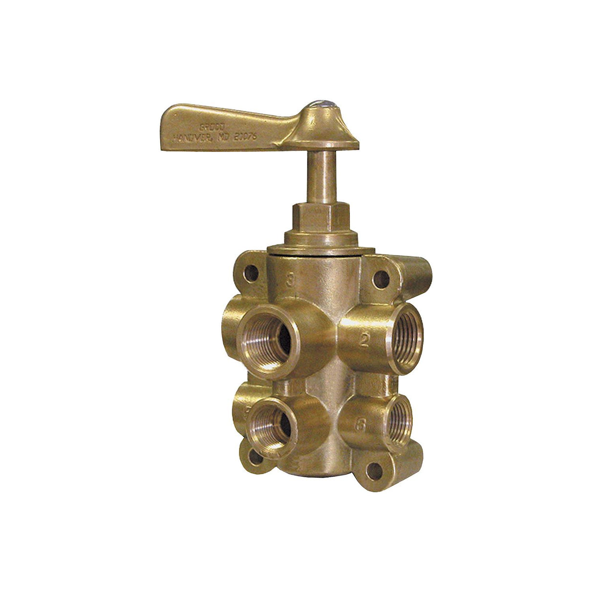 Groco 6-Port Fuel Valve 1/2″ Supply