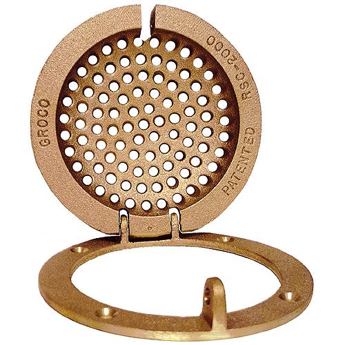 Groco RSC Bronze Round Hull Strainer With Access