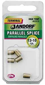 Jandorf 60814 Butt Splice Connector, 12 to 10 AWG Wire, Copper Contact, Yellow