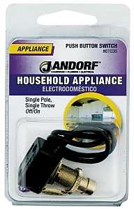 Jandorf 61036 Switch, 5/10 A, 125/250 V, SPST, Lead Wire Terminal