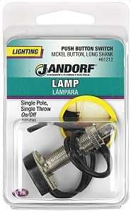 Jandorf 61212 Switch, 3/6 A, 125/250 VAC, SPST, Lead Wire Terminal, Black/Silver