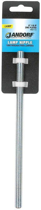 Jandorf 60172 Lamp Nipple, 8 in L Dimensions, Zinc