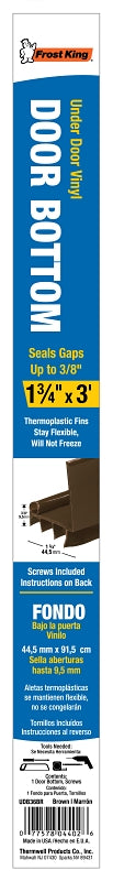Frost King UDB36BR Door Bottom, 36 in L, 1-3/4 in W, Thermoplastic