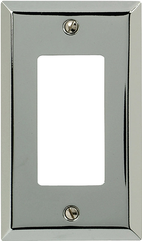 Amerelle 161R Wallplate, 4-15/16 in L, 2-7/8 in W, 1-Gang, Steel, Polished Chrome