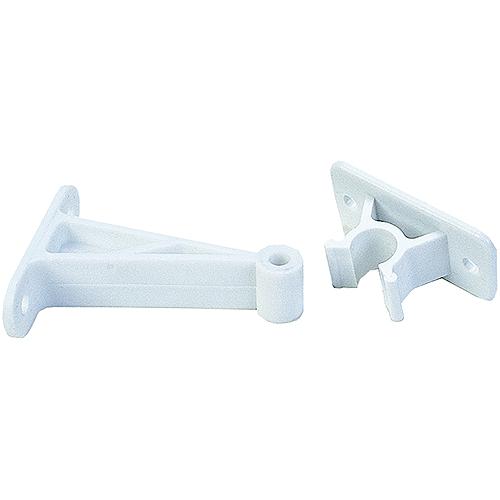 JR Products C-Clip Style Door Holder - Plastic, 5-1/2″ Polar White