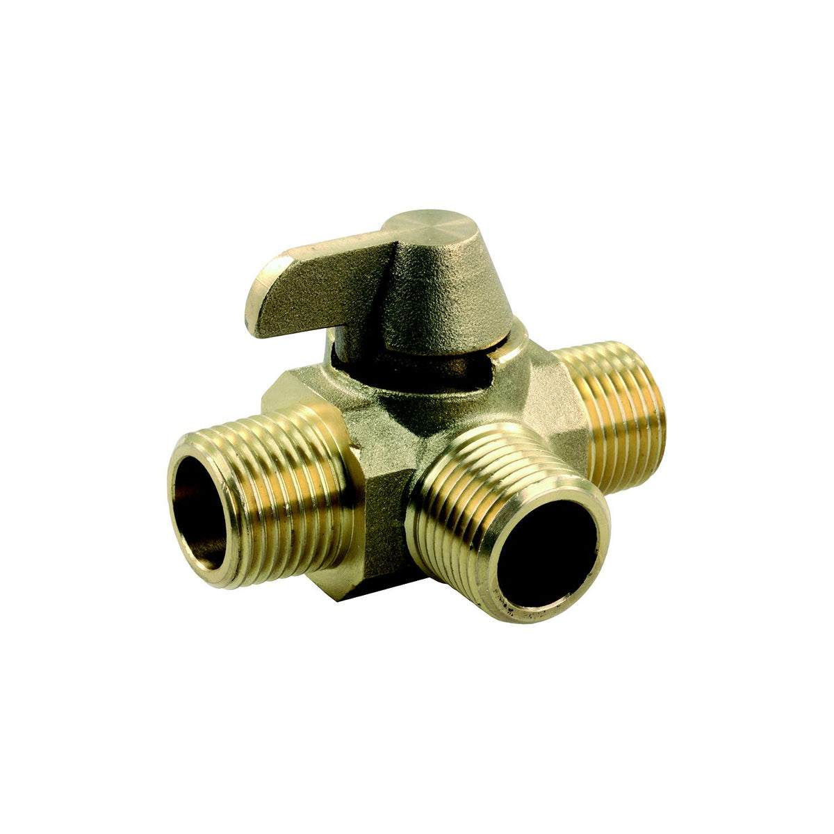 JR Products 62255 3 Way Brass 1/2″ MPT x 1/2″ MPT x 1/2″ MPT RV Water Diverter Valve