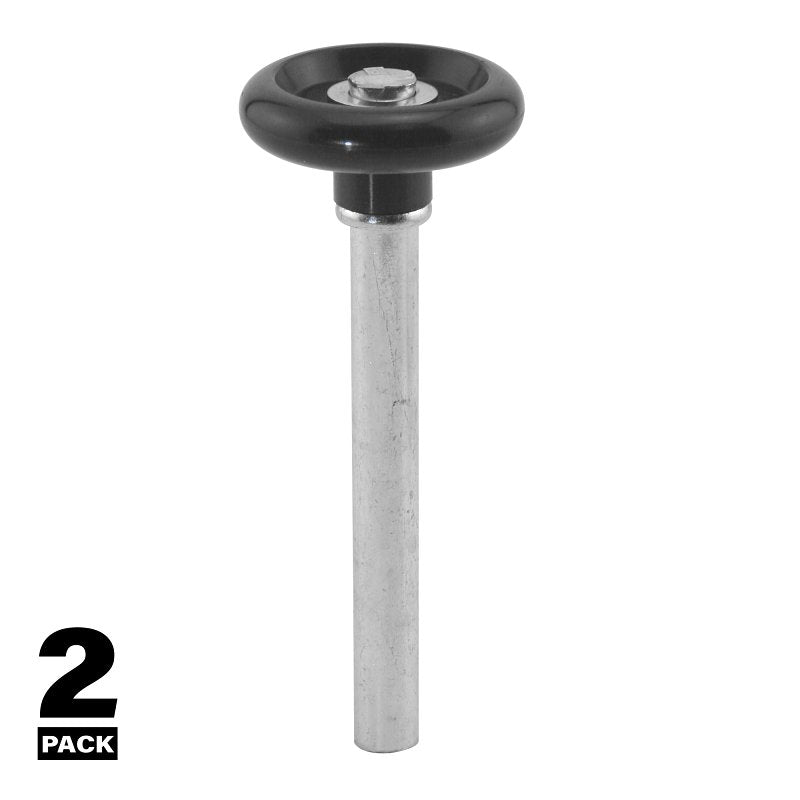 Prime-Line GD 52203 Door Roller, 1-7/8 in Dia Roller, 7/16 in W Roller, Nylon, Black, 1-Roller
