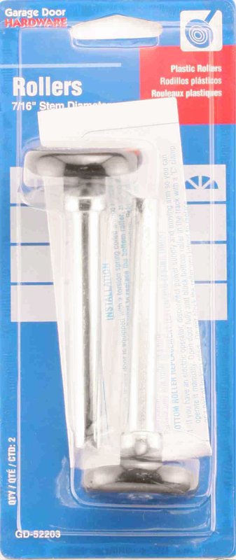 Prime-Line GD 52203 Door Roller, 1-7/8 in Dia Roller, 7/16 in W Roller, Nylon, Black, 1-Roller