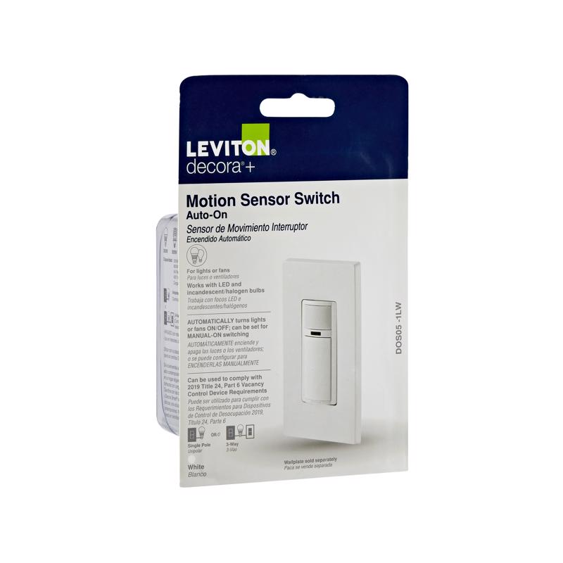 Leviton Decora Single Pole or 3-way Motion Sensor Switch White 1 pk