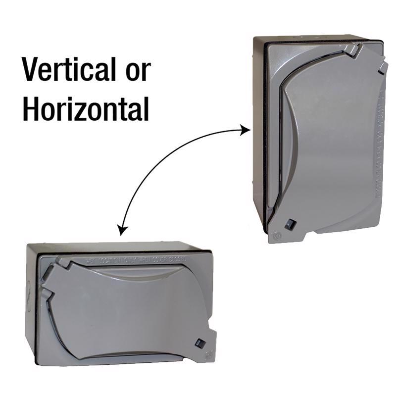 Sigma Engineered Solutions Rectangle Die-Cast Metal 1 gang 4.58 in. H X 2.83 in. W GFCI Outlet Kit