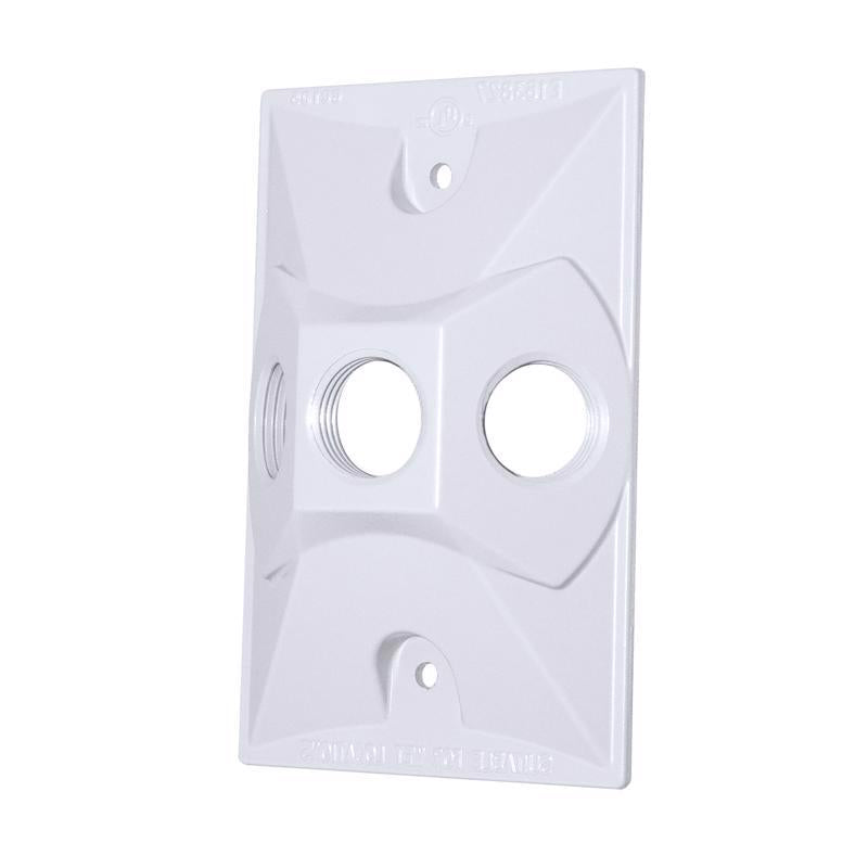 Sigma Engineered Solutions Rectangle Die-Cast Metal 1 gang 4.61 in. H X 2.85 in. W Lampholder Cover