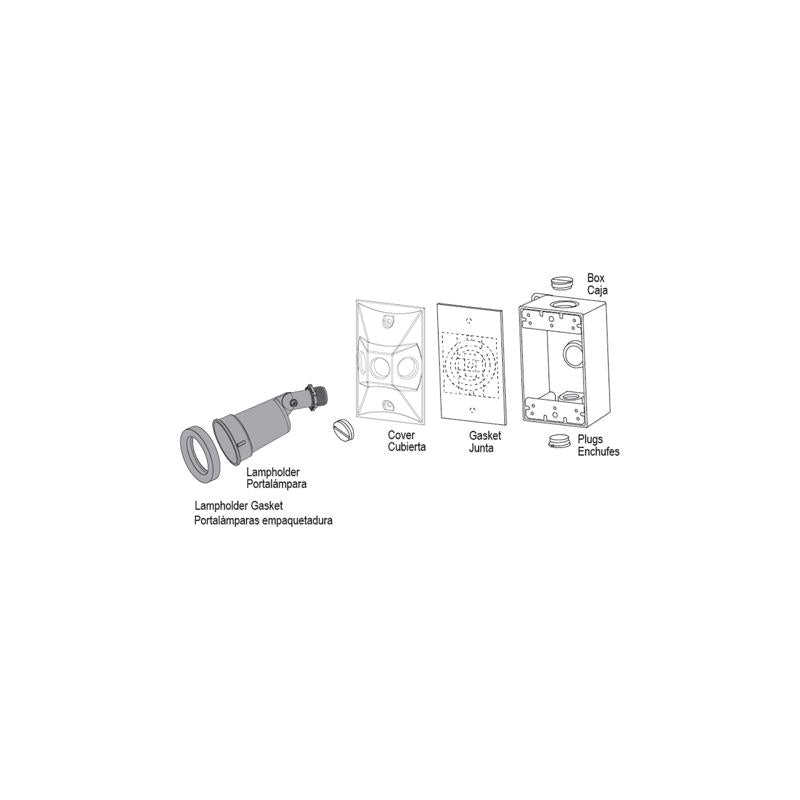 Sigma Engineered Solutions Switch Controlled White Lamp Holder Kit Hardwired