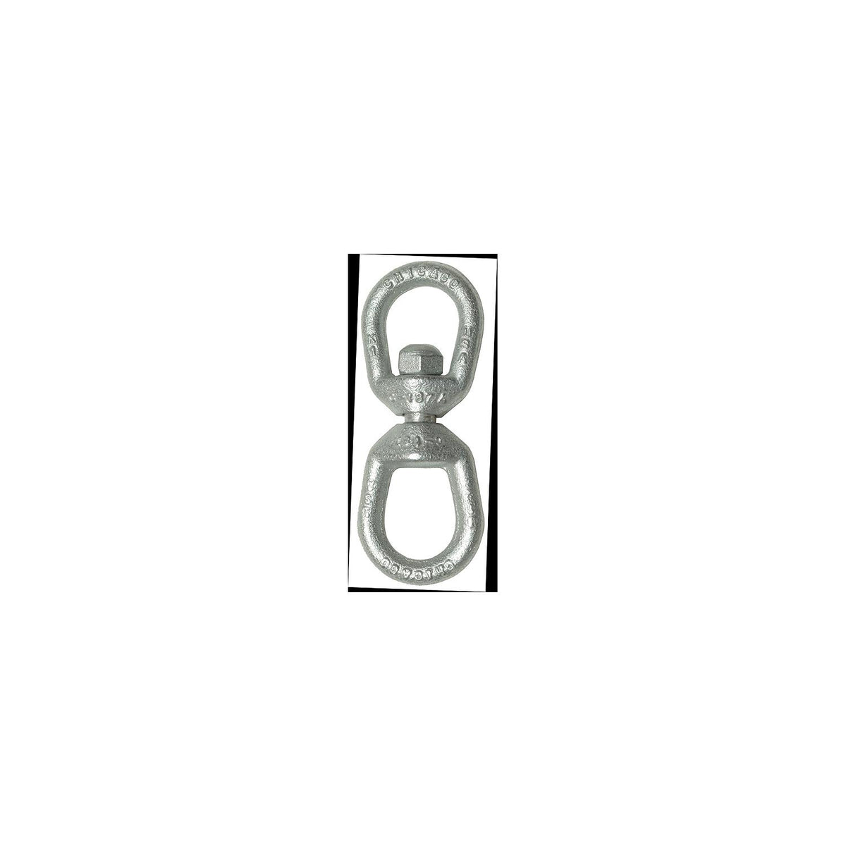 Chicago 215053 Galvanized Eye & Eye Swivel, 1/4″, .43 Tons