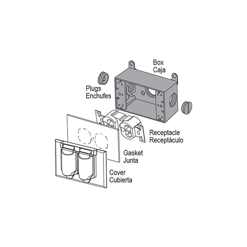 Sigma Engineered Solutions New Work 18.3 cu in Rectangle Metallic 1 gang Weatherproof Box Gray