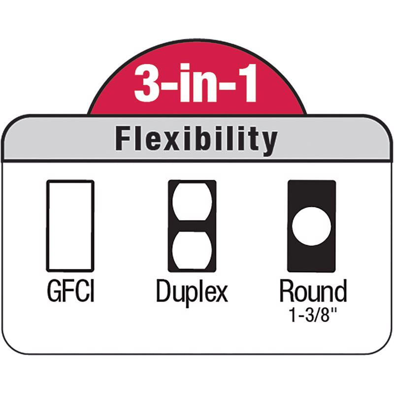 Sigma Engineered Solutions Rectangle Die-Cast Metal 1 gang 4.76 in. H X 3.01 in. W Multi-Use Cover