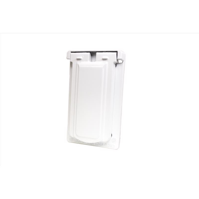 Sigma Engineered Solutions Rectangle Die-Cast Metal 1 gang 4.57 in. H X 2.83 in. W Vertical GFCI Cov