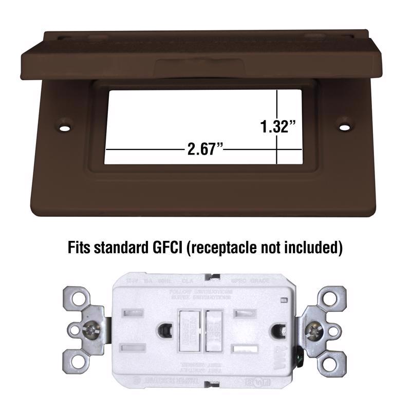 Sigma Engineered Solutions Rectangle Die-Cast Metal 1 gang 2.83 in. H X 4.57 in. W Horizontal GFCI C