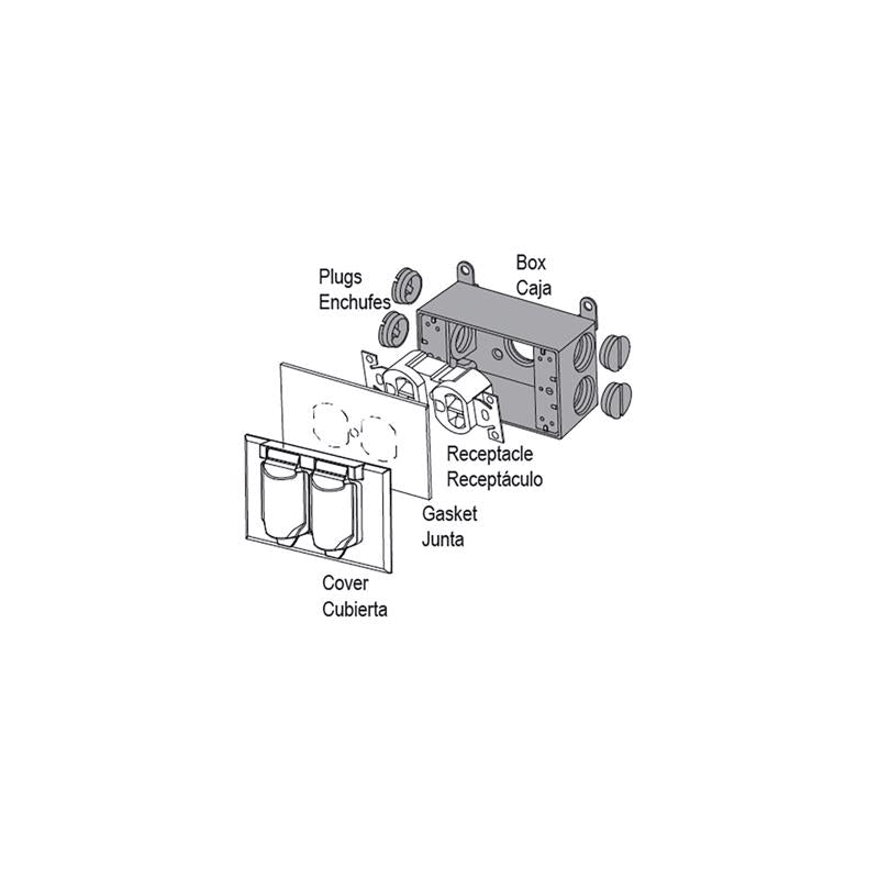 Sigma Engineered Solutions New Work 18.3 cu in Rectangle Die-Cast Metal 1 gang Weatherproof Box Gray