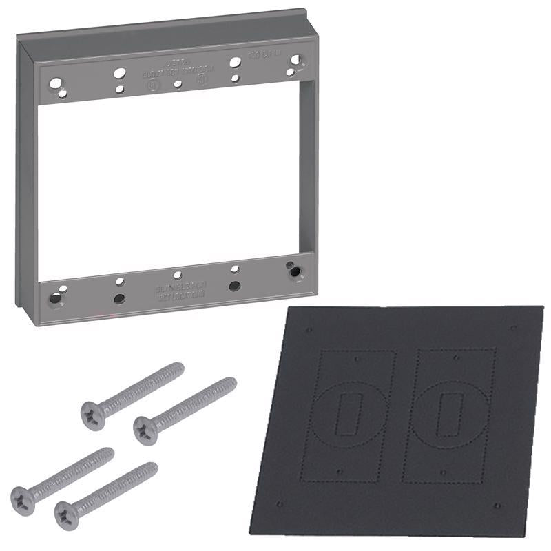 Sigma Engineered Solutions New Work 16 cu in Square Metallic Extension Ring Gray