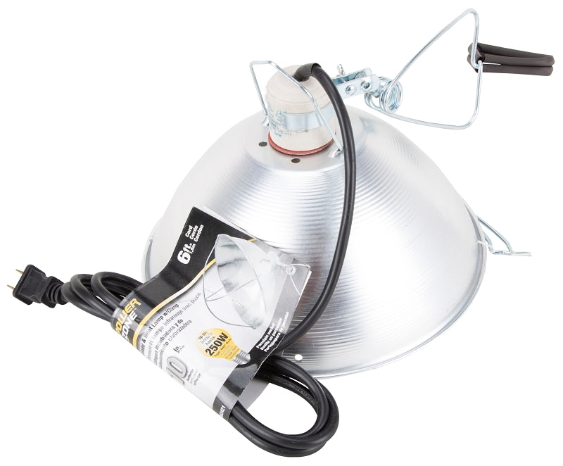 PowerZone 80600 Brooder Lamp, Plug In Power Supplies, Clamp Lights Lamp, Silver, Pack of 8